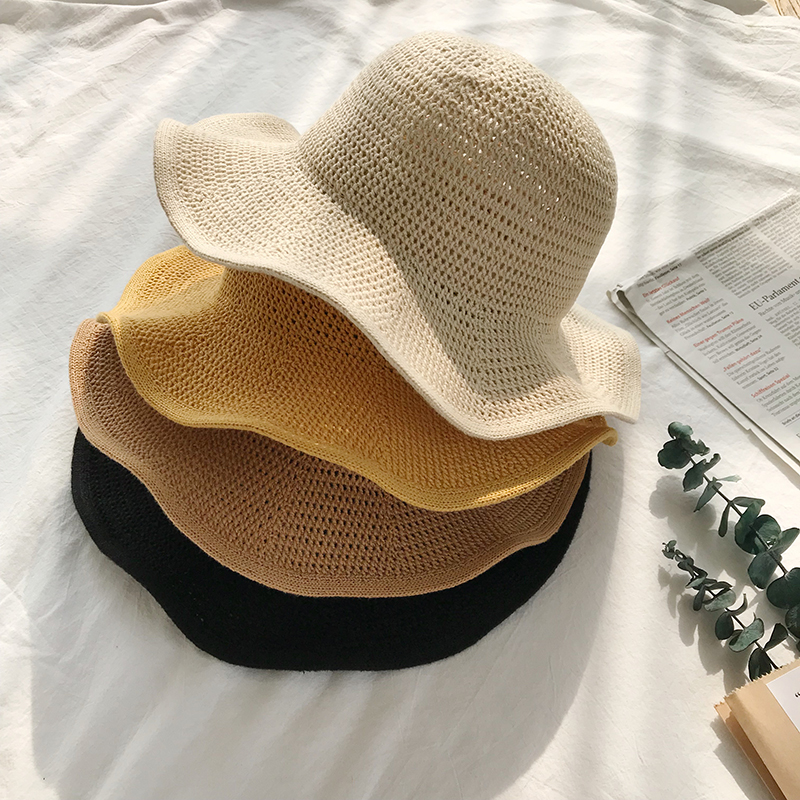 A7seven漁夫帽女春夏韓版遮陽帽遮臉防曬帽大沿防紫外線太陽帽子